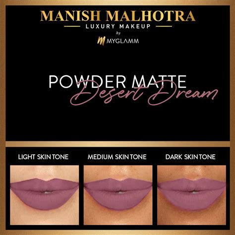 Buy MYGLAMM MANISH MALHOTRA BEAUTY POWDER MATTE LIPSTICK-DESERT DREAM ...