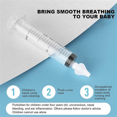 8pcs Nasal Irrigator Syringe | 20ml Portable Pressure Nasal Wash System ...