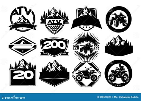 Stylish ATV Quad on a Mountain Stock Illustration - Illustration of ...