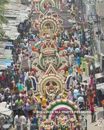 Devotes gathered during the ‘Annual car festival’ at Ulsoor in ...