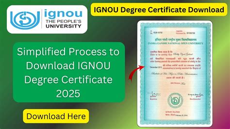 IGNOU Degree Certificate Download 2025: Step-by-Step Guide