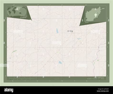 Ghazni, province of Afghanistan. Open Street Map. Locations and names of major cities of the ...