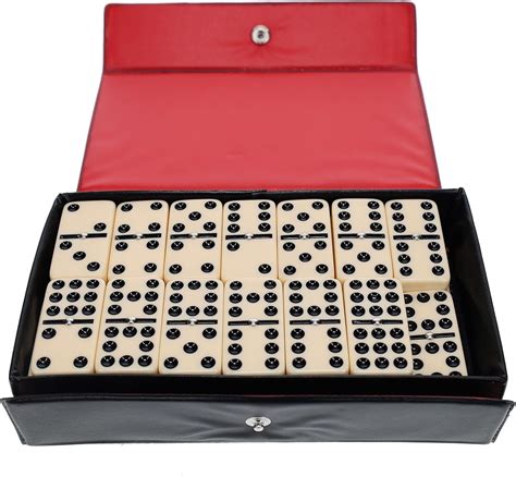 Amazon.com: WE Games Double Nine Dominoes with Spinners - Premium Ivory ...