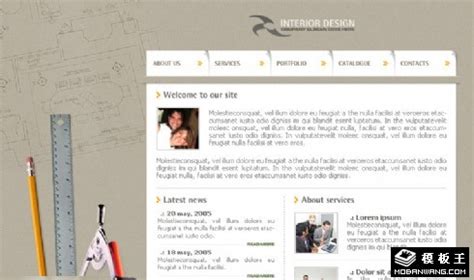 室内装修设计公司网页模板免费下载_模板王