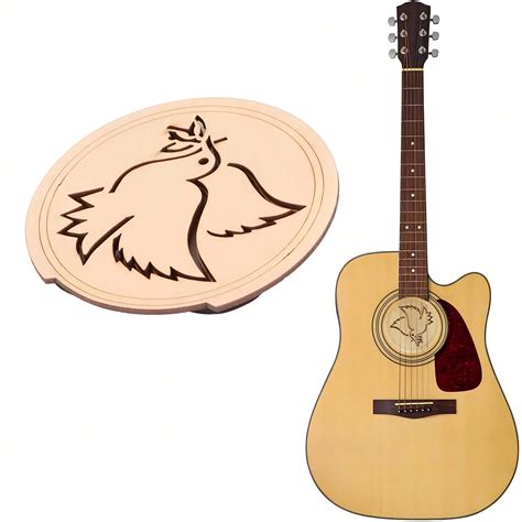 41-Inch Wooden Guitar Soundhole Cover, Anti-Noise, Classical Guitar ...