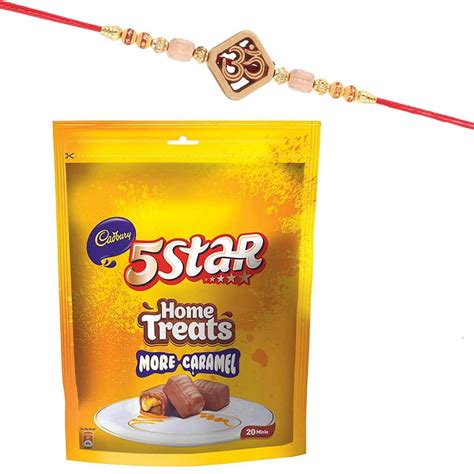 SFU E Com Om Rakhi with Cadbury 5 Star Miniature Chocolates | Rakhi ...