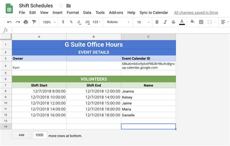 Auto-scheduled events from Sheets to Calendar | Google Workspace Blog