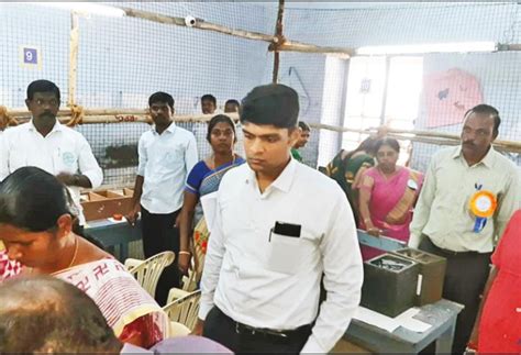 In Kovilpatti In the Voting Counter Center Collector Sandeep Nanduri ...
