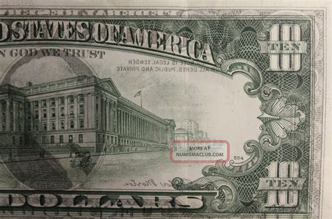 Rare 1977 A $10 Dollar Bill Overprint Error Federal Reserve Note Misprint