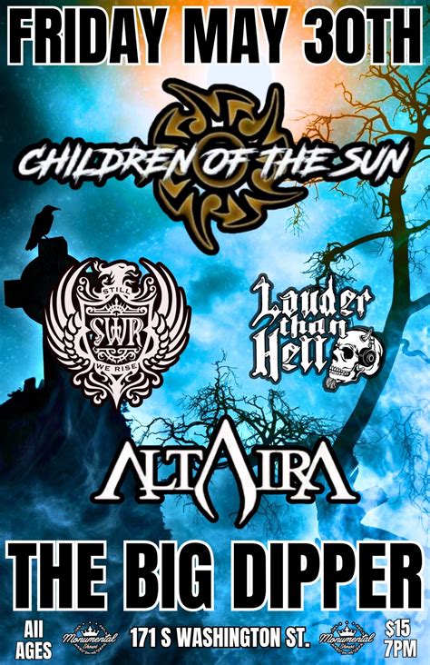 COTS, SWR, Altaira & Louder Than Hell, The Big Dipper Spokane, 30 May ...