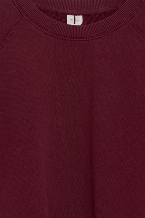 French Terry Sweatshirt - Dark Red - Ladies | H&M GB