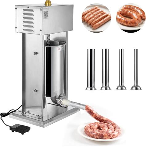 Amazon.com: VEVOR Electric Sausage Stuffer, 25 LBS / 12 L Vertical Meat ...