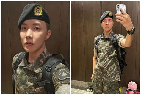 BTS J Hope Aka Jung Ho-seok Shares Dashing Photos in Military Uniform ...
