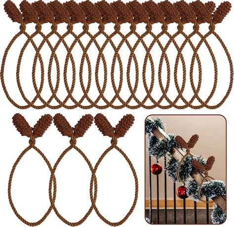 Amazon.com: CCINEE 16Pcs Christmas Garland Ties Banister Tie Christmas ...