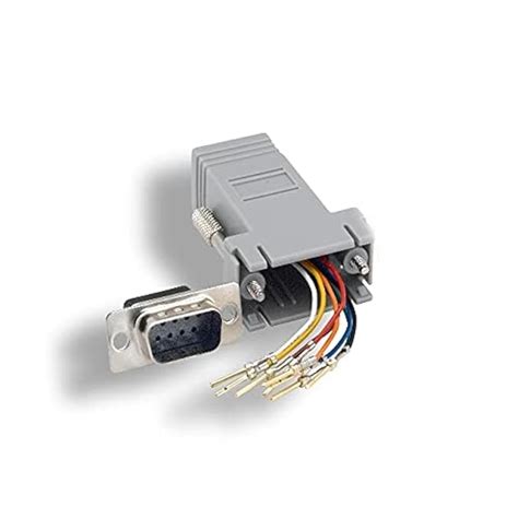 Kentek D-Sub Modular Adapter DB9 Male to RJ45 RJ-45 Female M/F Serial ...