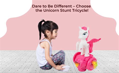 Buy FAMOUS QUALITY Colorful 5D Unicorn Stunt Tricycle Toy Lights And ...