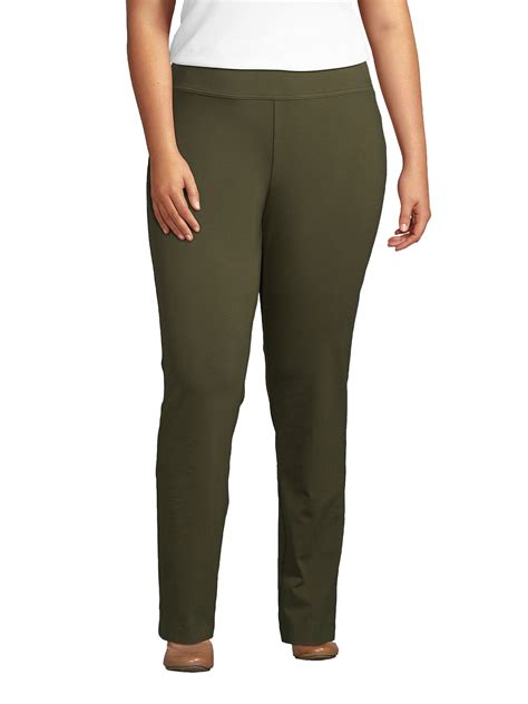 Lands' End Women's Plus Size Starfish Mid Rise Slim Leg Pants - Walmart.com