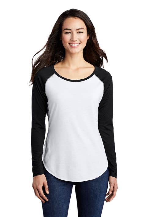 Sport-Tek LST400LS - Ladies PosiCharge Long Sleeve Tri-Blend Wicking ...