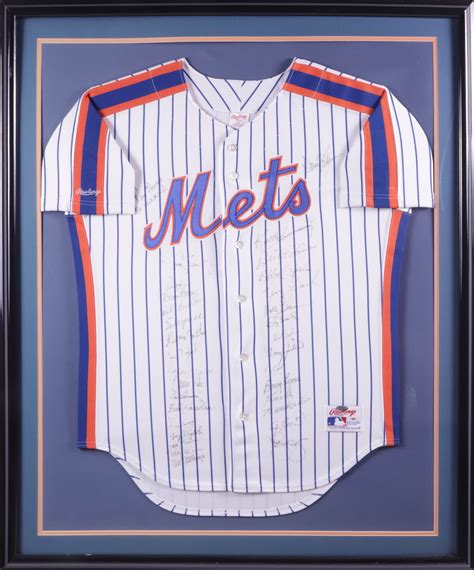 1986 New York Mets World Series Champs Team Signed Game Jersey - 1986 ...