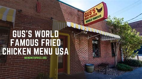 Gus's World Famous Fried Chicken Menu With Prices 2026 USA (UPDATED ...