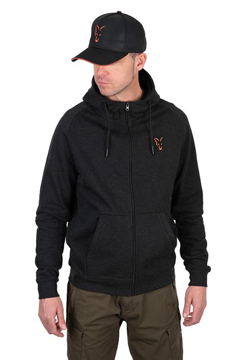 Fox Collection LW Hoody Black & Orange S M L XL XXL XXXL Hoodie Schwarz ...