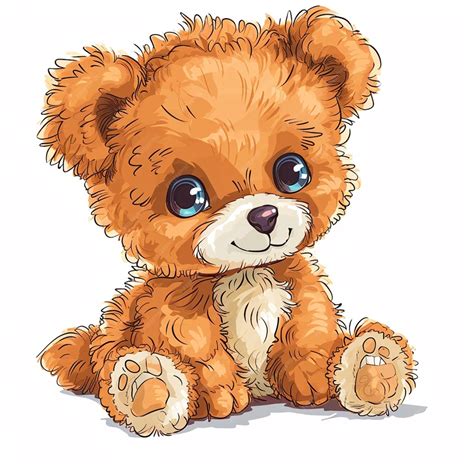Premium Vector | Cute teddy bear drawing teddy bears drawing in the ...