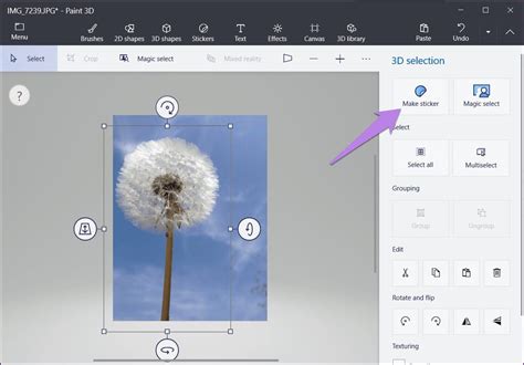 Image result for Using Magic Select in Paint 3D