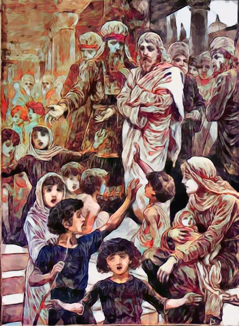 Matthew 21:15-16 Children crying out in Temple