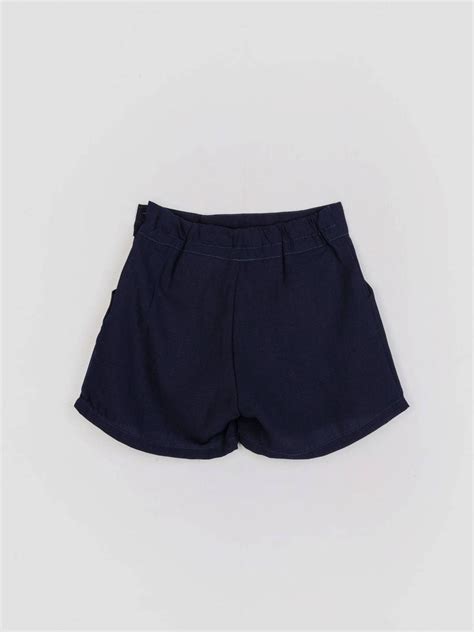 Girls Navy Blue Regular Short Top Set – Peppermint