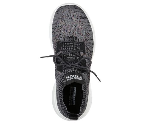 Skechers Black/White Go Run Fast Dazzle Womens Running Shoes - Style ID ...