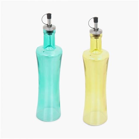 Buy Pamolive Solid Bottles - Glass -400ml -Oil Bottles 6.3 cm L x 6.3 ...
