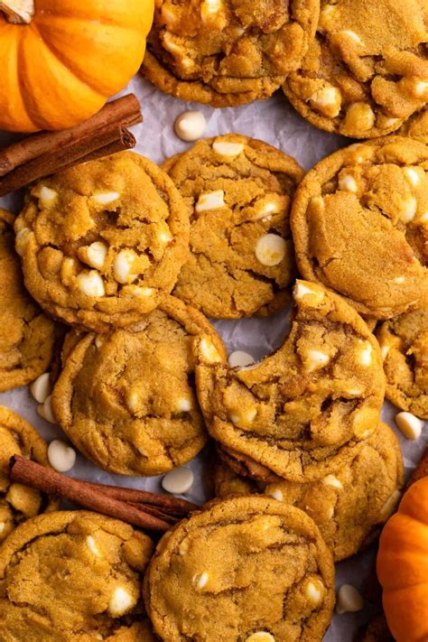 Pumpkin White Chocolate Chip Cookies | Recipe | White chocolate chip ...