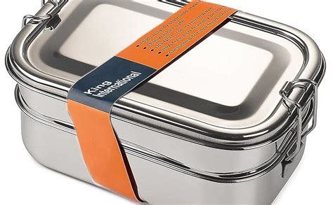 Buy King International Stainless Steel Double Decker Ractangular Lunch ...
