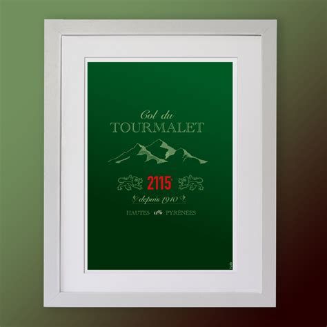 T-lab Tourmalet cycling wall art print