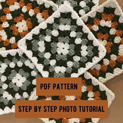 Basic Granny Square Crochet Pattern Digital PDF With a Step by - Etsy