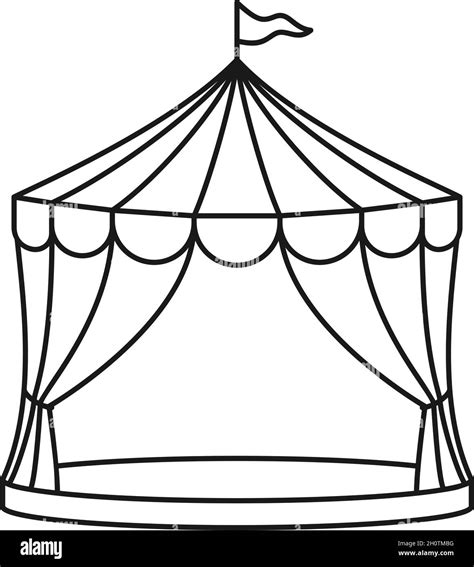 Circus Tent Clipart Black And White