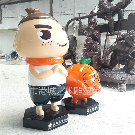 大米形象吉祥物玻璃钢米宝宝娃娃卡通小麦公仔雕塑厂家_深圳港城雕塑-站酷ZCOOL
