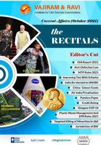 Vajiram Recitals - October 2021 (Current Affairs): Buy Vajiram Recitals ...