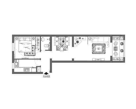 易构空间70平米二居室美式装修案例