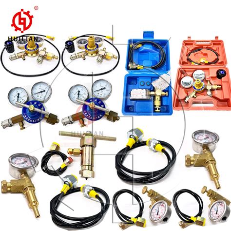Hydraulic Break Hammer N2 Nitrogen Charging Kit with Bottle Nitrogen Accumulator Charge Kit ...
