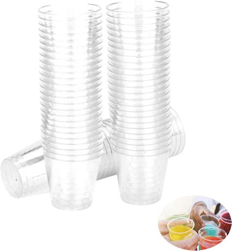 Plastic Shot Glasses, Set of 50, Disposable Shot Glass, Jello Shots ...