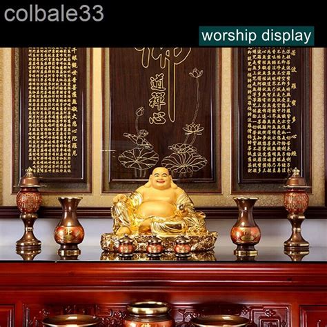 Buy 15 38cm copper Maitreya Buddha statue gilding Big belly laughing ...
