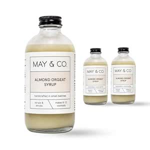 MAY & CO. Almond Orgeat Syrup 240ml (Pack of 2) - Cocktail Syrup ...