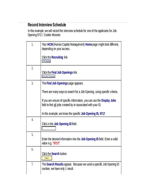 Interview Schedule Example 的图像结果