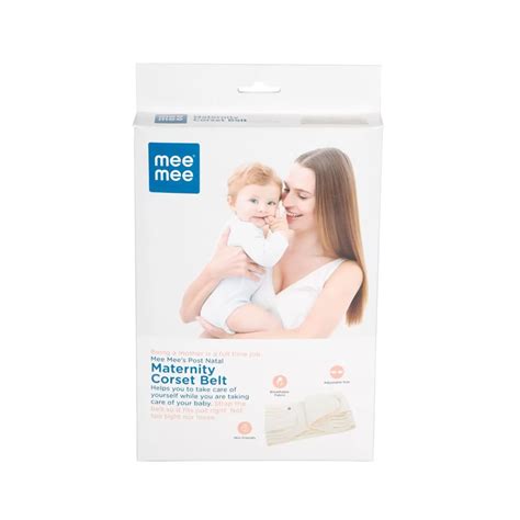 Mee Mee Post Natal Maternity Corset Belt White Large - Cureka