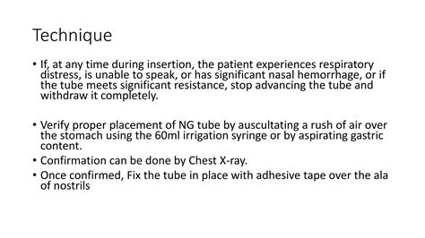 Ng tube insertion | PPTX