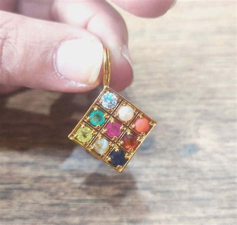 Original Navratan Pendant in Precious gemstones – Kalyanastrogems