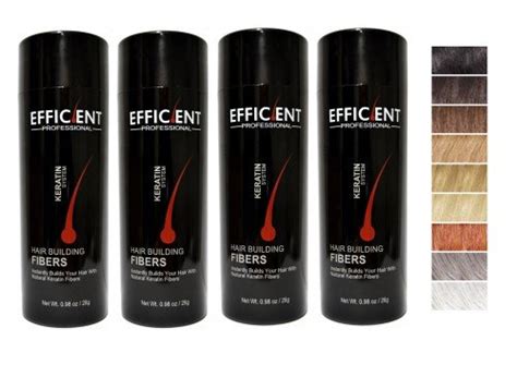 Buy 4 OF EFFICIENT Keratin Hair Building Fibers, Hair Loss Concealer ...