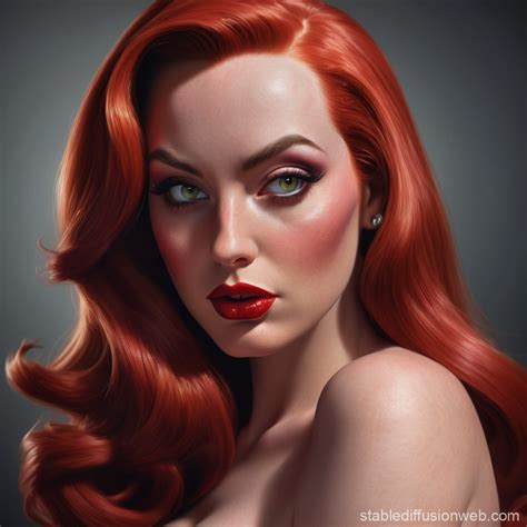 Jessica Rabbit Hyperrealistic Portrait | Stable Diffusion Online