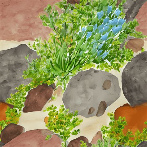 Erdschichten, Boden, Gestein, Moos, Aquarell-Cartoon-Illustration · Creative Fabrica
